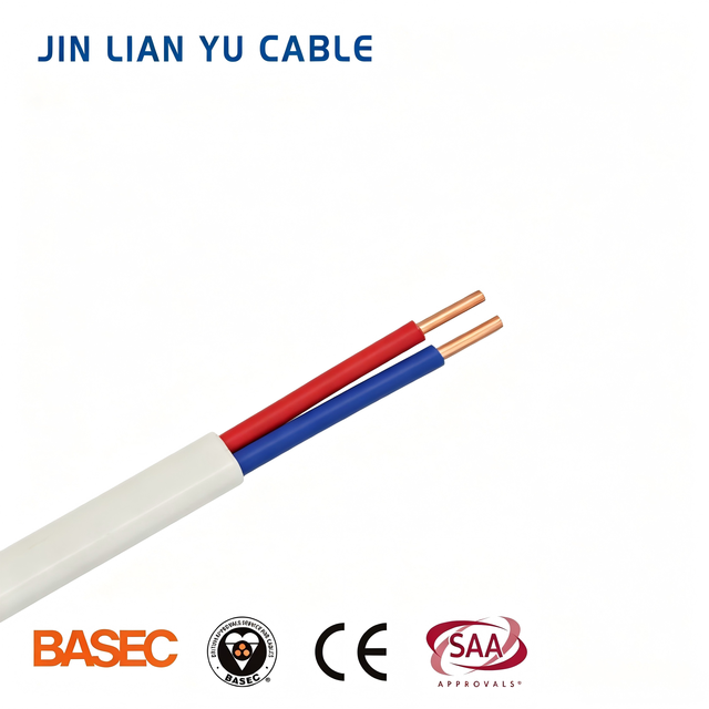 24 AWG 300V PE/PVC Jacket Insulated Solid Copper Conductor Flame Retardant Flexible Coil Cable 2.5mm 0-70C BVVB Model Home