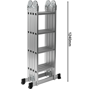 Échelle articulée multifonctionnelle en aluminium 4*4, échelle articulée à 4 sections pour plusieurs configurations comme l'extension de marches et l'<span class=keywords><strong>échafaudage</strong></span> - Product Image 2