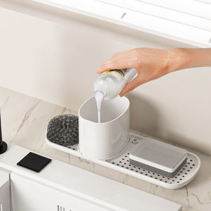 2023 innovador organizador de plástico para cocina y baño con dispensador automático de jabón - Product Image 3