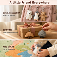 JELLY-CATTS Style Barcelona Bear Puppy Bag Charm Bunny Rabbit Pendant Westie penguin Keychain High-quality Plush Polyester