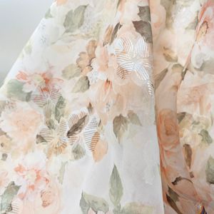 Tissu personnalisé en mousseline de soie crêpe 100% Polyester 100D imprimé numérique Floral froissé mousse pour robe - Product Image 1
