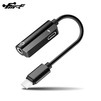 Adaptor Jack Headphone 3.5mm AUX 8Pin Aluminium dengan Selubung TPE untuk Pengisi Daya Audio iPhone