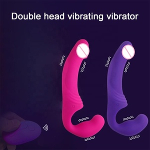 Vibromasseur sans bretelles pour lesbiennes, 10 Modes, gode, jouets sexuels à double moteur - Product Image 5