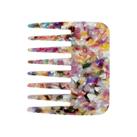 Peigne démêlant à dents larges en acrylique pour cheveux bouclés ou raides, peigne de coiffage pour femmes, vente en gros