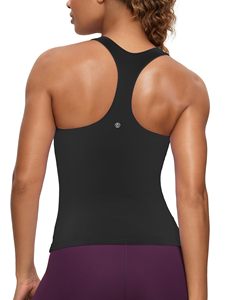 Tank Tops for Women - Padded Athletic Spandex Yoga Shirts <strong>with</strong> <strong>Built</strong> <strong>in</strong> <strong>Bra</strong> <strong>Vest</strong> for Women Womens Activewear Basic Tops - Product Image 4