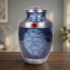 Urnes funéraires élégantes, modernes et classiques, en métal, faites à la main, pour les cendres humaines et animales, cadeau pour mariage et crémation funéraire - Product Image 6