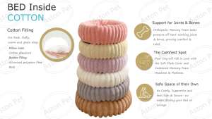 Cama para perros y gatos de alto peso, perrera, alfombrilla de felpa de conejo cálido para invierno, piel sintética esponjosa con tela <span class=keywords><strong>Oxford</strong></span>, cama para perros con patrón impreso - Product Image 3