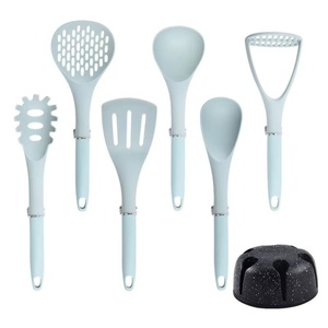 Utensilios de Cocina Resistentes al Calor, Juego de Utensilios de Cocina Antiadherentes, Juego de Utensilios de Cocina de Nailon con Soporte - Product Image 1