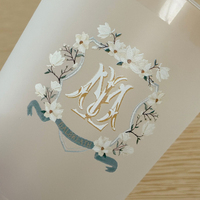 Gobelets de mariage personnalisés givrés 16oz, gobelets de fête avec noms et date personnalisés, vaisselle en plastique blanc pour réception