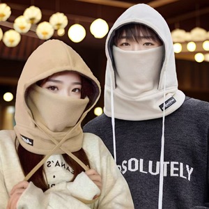 Winter Cycling Face Mask Hoodie Fleece Lined Windproof <b>Neck</b> <b>Warmer</b> For Men Outdoor Warm Hat Beige Dark Gray Khaki Light Gray - Product Image 3
