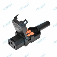 Bloc de bornes IEC C13 C14, prise d'alimentation 10A mâle/femelle, fixation par clip, connexion rapide, adaptateur d'alimentation réutilisable