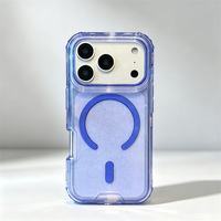 Coque de téléphone magnétique transparente 3-en-1 en TPU et PC, robuste, avec paillettes brillantes, pour iPhone 18 17 16 15 14 13 12 Pro Max Plus – Fournisseurs