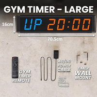 Horloge de gym Jhering avec affichage numérique de compte à rebours de 4 pouces pour entraînement en salle, grand minuteur de fitness