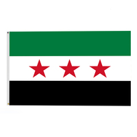 Drapeau de la Syrie, République Arabe Syrienne, drapeau à trois étoiles, impression numérique 100% polyester, 3x5 pieds, 90x150 cm