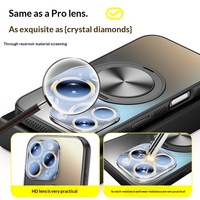 Coques de téléphone portable de luxe premium en acrylique anti-chute avec support magnétique de refroidissement intégral pour 16 Pro Max et protection d'appareil photo
