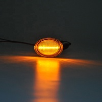 Indicateur LED latéral clair/fumé, répéteurs de lampe en ambre, pour Fiat 500 500c, 2 pièces