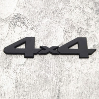 Autocollant de logo 3D métallique rouge chromé noir 4X4 pour coffre de voiture, logo pour véhicule tout-terrain à quatre roues motrices