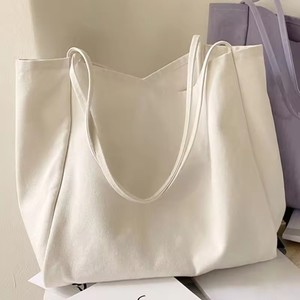 Custom Print Logo Tote Bag With <b>Small</b> Pockets for Women Daily Life Canvas Tote Bag Shopping Bag - Product Image 4