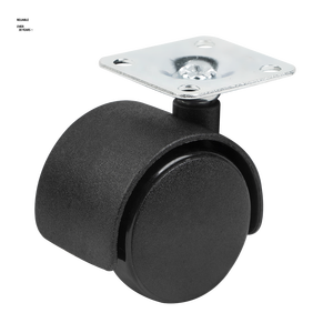 <span class=keywords><strong>Roulette</strong></span> de <span class=keywords><strong>meuble</strong></span> anti-usure en plastique PA noir 30 40 mm avec frein à plaque - Product Image 2