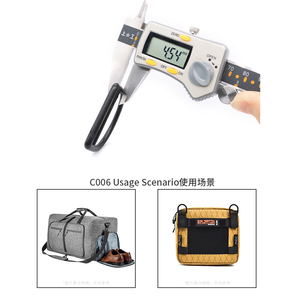 复古奢华便携式 D 形环配件织带扣环 50 毫米黑色 POM 材质可调节三角扣 - Product Image 4