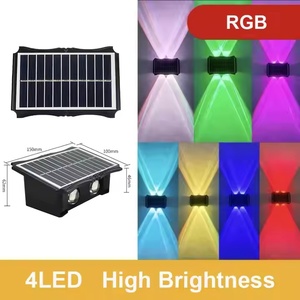 Lampe murale solaire extérieure, éclairage paysager, éclairage mural lumineux vers le haut et vers le bas, étanche IP65, lampes de <span class=keywords><strong>jardin</strong></span> pour <span class=keywords><strong>jardin</strong></span> et cour - Product Image 6