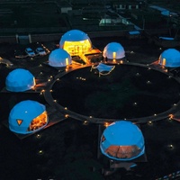 Grande tente dôme mobile à structure en acier et toit en PVC pour glamping, hôtels, jardins, complexes hôteliers, salons professionnels, événements, camping et hébergement
