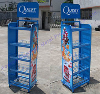 Peinture couleur dans les points de vente personnalisés magasin de détail étagères en fil de métal présentoirs pour croustilles support pour collation