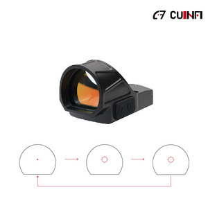 Cuinfi 1x26x22mm Grand champ de vision, point rouge, autonomie de 50000 heures, fonction Shake Awake, 10 niveaux d'éclairage multi-réticules, viseur point rouge - Product Image 1
