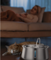 Ventes chaudes Fontaine à eau pour animaux de compagnie en acier inoxydable SUS304 Fontaine à eau automatique pour chat Distributeur d'eau pour chien avec filtres de remplacement