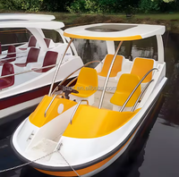 Günstiger Preis Neues Modell 4-Sitzer Automatische Entwässerung Fiberglas Freizeit-Elektroboot zum Verkauf