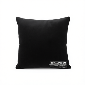 Cuscini e Imbottiture per Seduta Antelina Ice Point Velvet Nero 60*60 - Product Image 1