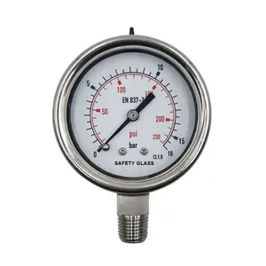 เครื่องวัดความดัน Cmh2o Manometer ความแม่นยำสูง1500Psi น้ำมัน