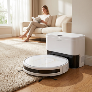 หุ่นยนต์ดูดฝุ่นและถูพื้นอัตโนมัติ S-5D ใช้งานได้นาน 120-150 นาที ฐานเก็บฝุ่นขนาดใหญ่ 3.5 ลิตร ชาร์จเองได้ เครื่องกวาดพื้นอัจฉริยะสำหรับบ้าน - Product Image 5