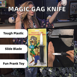 Halloween Trick biến mất Dao găm nhựa có thể thu vào lưỡi mùa xuân có thể thu vào dao đồ chơi ma thuật cho gags & đùa thực tế - Product Image 3