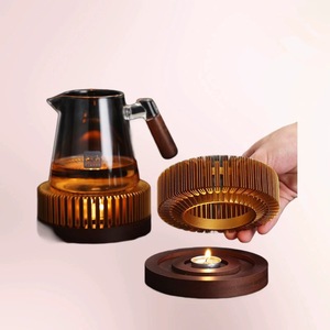 Réchauffeur de thé en alliage d'aluminium, rond, en bronze, détachable, pour réchauffer et préparer le thé - Product Image 1