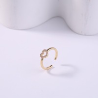 Mode coeur orteil anneaux 18K plaqué or cuivre Zircon orteil anneau à la mode ouvert pied anneaux pour femmes été plage pied bijoux