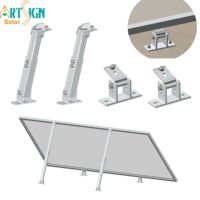 Système de montage de panneaux solaires Art Sign pour toit plat, inclinaison réglable, pieds avant et arrière, support de montage solaire photovoltaïque pour toit