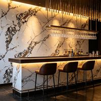 Panneau mural en marbre UV sur mesure, PVC imperméable, ignifuge, feuille décorative, OEM ODM