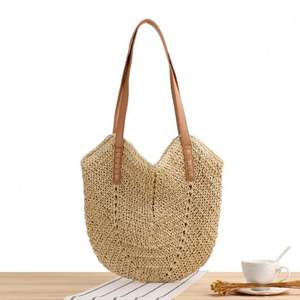 Bolso de Hombro de Paja Tejida Calada para Mujer, Novedad de Verano, Bolso de Playa de Moda, Resistente al Agua y Portátil - Product Image 6