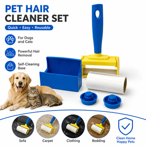 Rouleau Écologique Lavable pour Poils d'Animaux, Brosse Magique Réutilisable pour Nettoyer les Poils de Chien, Détachant Portable pour Tapis, Literie et Sièges de Voiture - Product Image 3