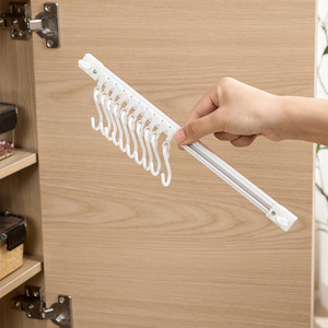 JYNB Sliding Track Hooks Cabinet <b>Storage</b> Punch Free Strong S Shape <b>Kitchen</b> Organizer Wall Mount Hook <b>Rack</b> - Product Image 2