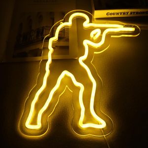 Counter Strike CS Letreros Neon LED indoor hanging ambient light shop <b>sign</b> wall decoration light entrance indicator light 5V 12V - Product Image 6