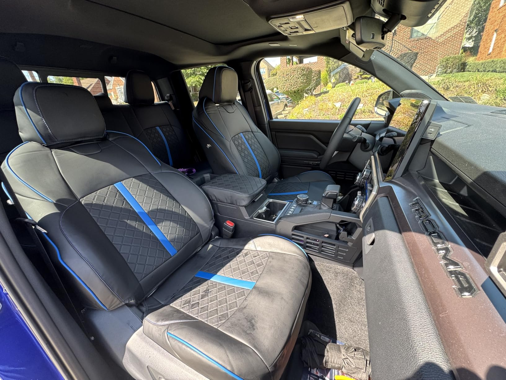 Patrón de diamante (negro-azul)