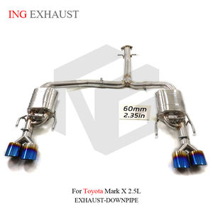 ING Exhaust Catback Tuyaux en acier inoxydable pour Toyota Mark <span class=keywords><strong>X</strong></span> 2.5L avec silencieux à valve Pièces de performance automobile Valve <span class=keywords><strong>Tronic</strong></span> Exhaust - Product Image 2