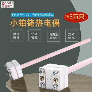 Capteur de température en platine-rhodium WRP-100, petit modèle, tube en corindon de 8 mm, type S, type B, type R, thermocouple en platine-rhodium blindé - Product Image 5