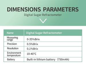 Portable Portable Lait Bière Miel <span class=keywords><strong>Confiture</strong></span> Auto Numérique Brix Mètre Réfractomètre BM-03 - Product Image 6
