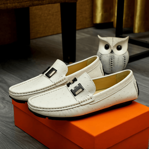 Zapatos Oxford de Goma para Negocios, Entresuela de Látex, Suela Resistente, Tela Suave, Parte Superior de Cuero Vacuno de Grano Completo, Forro Espumado, Duraderos - Product Image 1