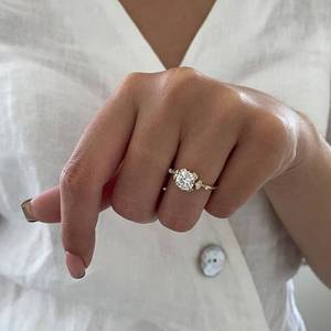 Customize Wholesale Crystal Jewelry Women Lady Couple Wedding Promise Cubic Zircon <strong>Diamond</strong> 925 Sterling Silver <strong>Spinner</strong> <strong>Rings</strong> - Product Image 2