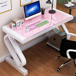 Modern NuanQi Durable Study <strong>Desk</strong> Economical Office and Home Gaming <strong>Desk</strong> Trendy Simple Metal and Glass Panel <strong>Computer</strong> <strong>Desk</strong> - Product Image 6
