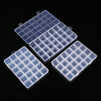 Accessoires de pêche chaîne de perles 10 12 18 24 boîte de rangement en plastique fixe pièces boîte de rangement de stockage diamants cassés Classification
